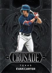 2023 Panini Chronicles Crusade Evan Carter #1 card