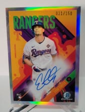 2024 Bowman Chrome Ascensions Autographs Evan Carter #BAA-EC card
