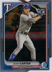 2024 Bowman Chrome Base Set Evan Carter #65 card