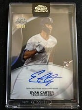 2024 Topps Chrome Black Ivory Autographs Evan Carter #CPA-EC card