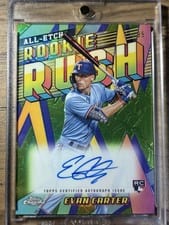 2024 Topps Chrome Chrome All Etch Rookie Rush Autographs Evan Carter #CERA-EVA card