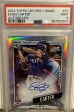 2024 Topps Cosmic Chrome Autographs Evan Carter #CCA-EC card