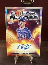 2024 Topps Cosmic Chrome Solar Flares Autographs Evan Carter #SFA-EC card