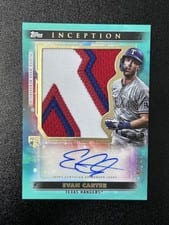 2024 Topps Inception Autographed Jumbo Patch Evan Carter #AJP-EC card