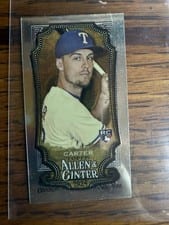 2024 Topps Allen & Ginter Chrome Mini Evan Carter (Texas Rangers) #96 card