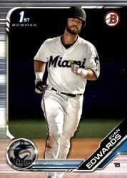 2019 Bowman Draft Base Set Evan Edwards #BD-168 card