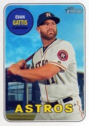 2018 Topps Heritage Base Set Evan Gattis #196 card