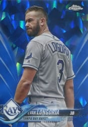 2018 Topps Chrome Sapphire Edition Base Set Evan Longoria #223 card