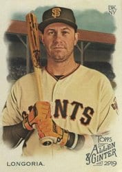 2019 Topps Allen & Ginter Base Set Evan Longoria #55 card