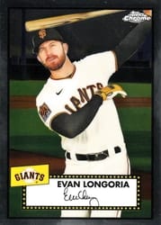 2021 Topps Chrome Platinum Anniversary Base Set Evan Longoria #330 card