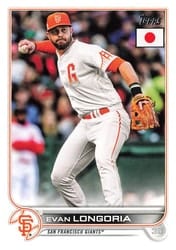 2022 Topps Japan Edition Base Set Evan Longoria #59 card