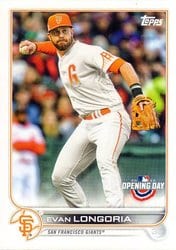 2022 Topps Opening Day Base Set Evan Longoria #8 card