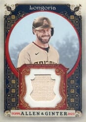 2023 Topps Allen & Ginter Relics (Pattern B) Evan Longoria #AGRB-EL card