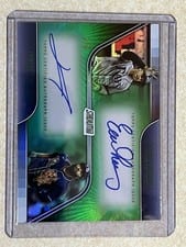 2025 Stadium Club Dual Autographs Evan Longoria/Junior Caminero #DA-LC card