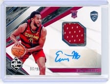 2021-22 Panini Chronicles Limited Rookie Jersey Auto Evan Mobley #LRJ-EVM card