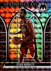 2021-22 Panini Mosaic Stained Glass Evan Mobley #10 card