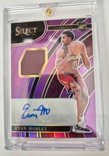 2021-22 Panini Select Rookie Jersey Autographs Evan Mobley #RJ-EMB card