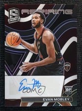 2021-22 Panini Spectra Aspiring Autographs Evan Mobley #AA-EMB card