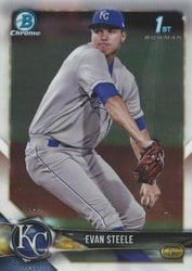 2018 Bowman Chrome Prospects Evan Steele #BCP245 card