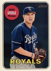 2018 Topps Heritage Minor League Base Set Evan Steele #149 card