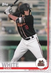 2019 Topps Pro Debut Base Set Evan White #196 card