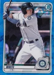2020 Bowman Sapphire Edition Base Set Evan White #BCP-77 card