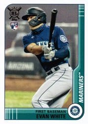 2021 Topps Big League Base Set Evan White #35 card