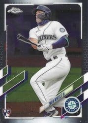 2021 Topps Chrome Base Set Evan White #61 card