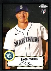 2021 Topps Chrome Platinum Anniversary Base Set Evan White #87 card