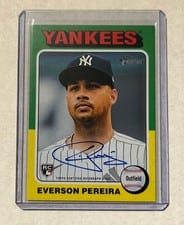 2024 Topps Heritage Real One Autograph Everson Pereira #ROA-EP card