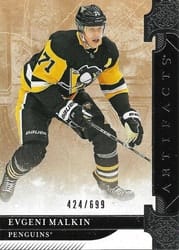 2019-20 Upper Deck Artifacts Base Set Evgeni Malkin #135 card
