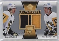 2022-23 Upper Deck Ultimate Collection Ulti-Mates Jersey Evgeni Malkin/Jake Guentzel #UTM-MG card