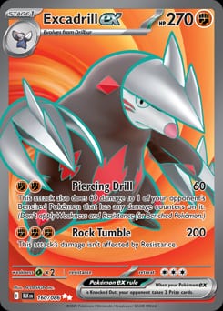 Black Bolt Excadrill ex #160 card