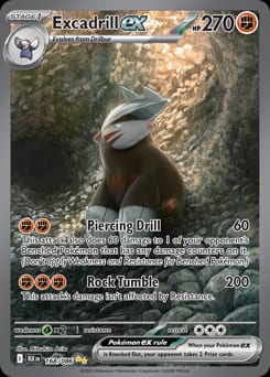 2025 Black Bolt Excadrill ex #168 card