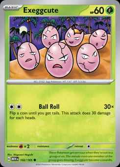 151 Exeggcute #102 card