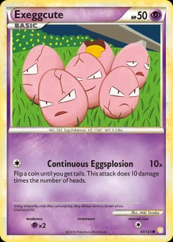 2010 HeartGold & SoulSilver Exeggcute #63 card