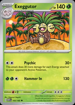 2023 151 Exeggutor #103 card