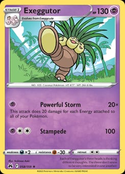 2023 Crown Zenith Exeggutor #58 card
