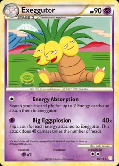 2010 HeartGold & SoulSilver Exeggutor #18 card