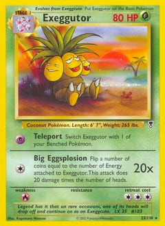 2002 Legendary Collection Exeggutor #23 card