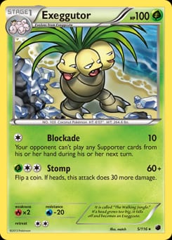 2013 Plasma Freeze Exeggutor #5 card