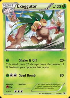 2015 Roaring Skies Exeggutor #2 card