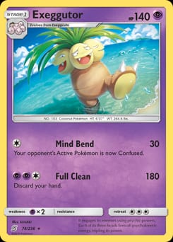 2019 Unified Minds Exeggutor #74 card
