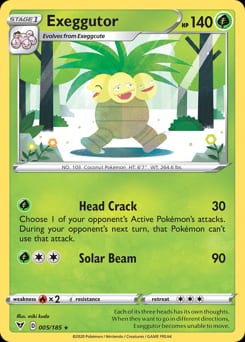 2020 Vivid Voltage Exeggutor #5 card