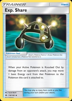Sun & Moon Exp. Share #118 card