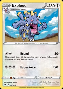 Vivid Voltage Exploud #137 card