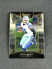 2018 Panini Select Ezekiel Elliott Maroon Prizm #93 card