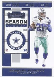 2019 Panini Contenders Base Set Ezekiel Elliott #99 card