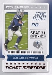 2020 Panini Rookies & Stars Ticket Masters Ezekiel Elliott #17 card
