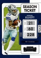 2021 Panini Contenders Base Set Ezekiel Elliott #26 card